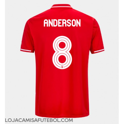 Camisa de Futebol Nottingham Forest Elliot Anderson #8 Equipamento Principal 2025-26 Manga Curta